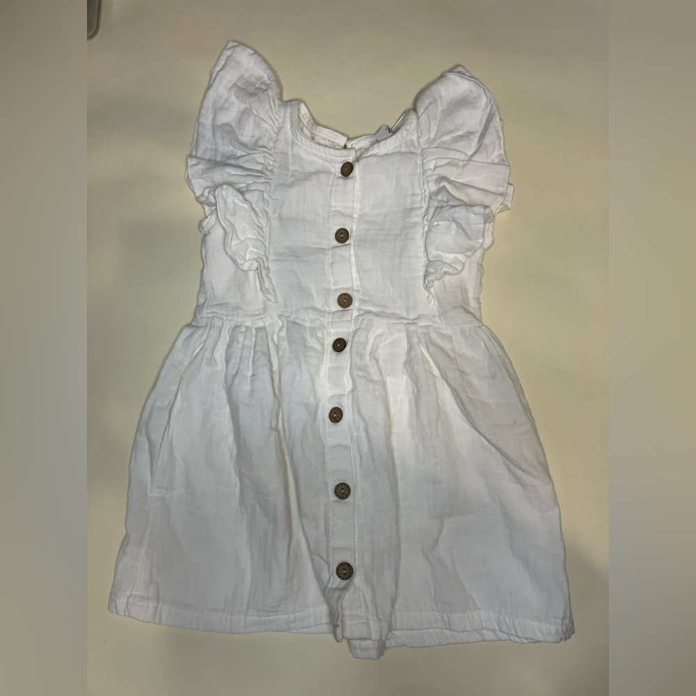 Zara 3T Girls White Perfect Spring Summer Cotton Dress
